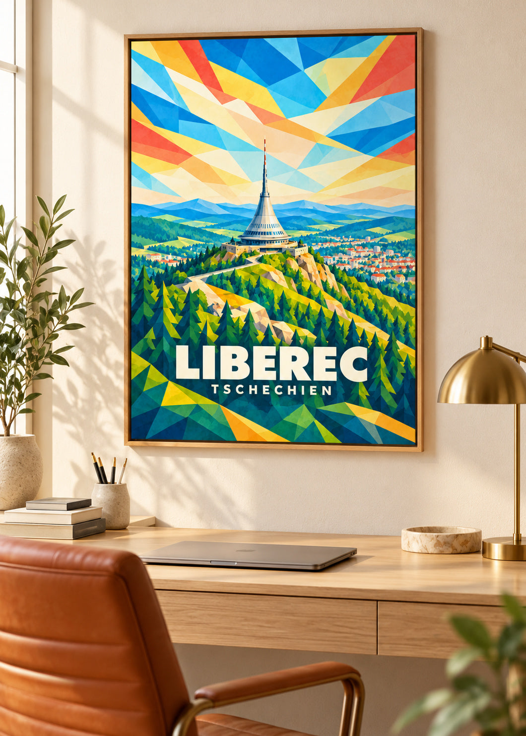 Liberec im Naturholz-Schattenfugenrahmen