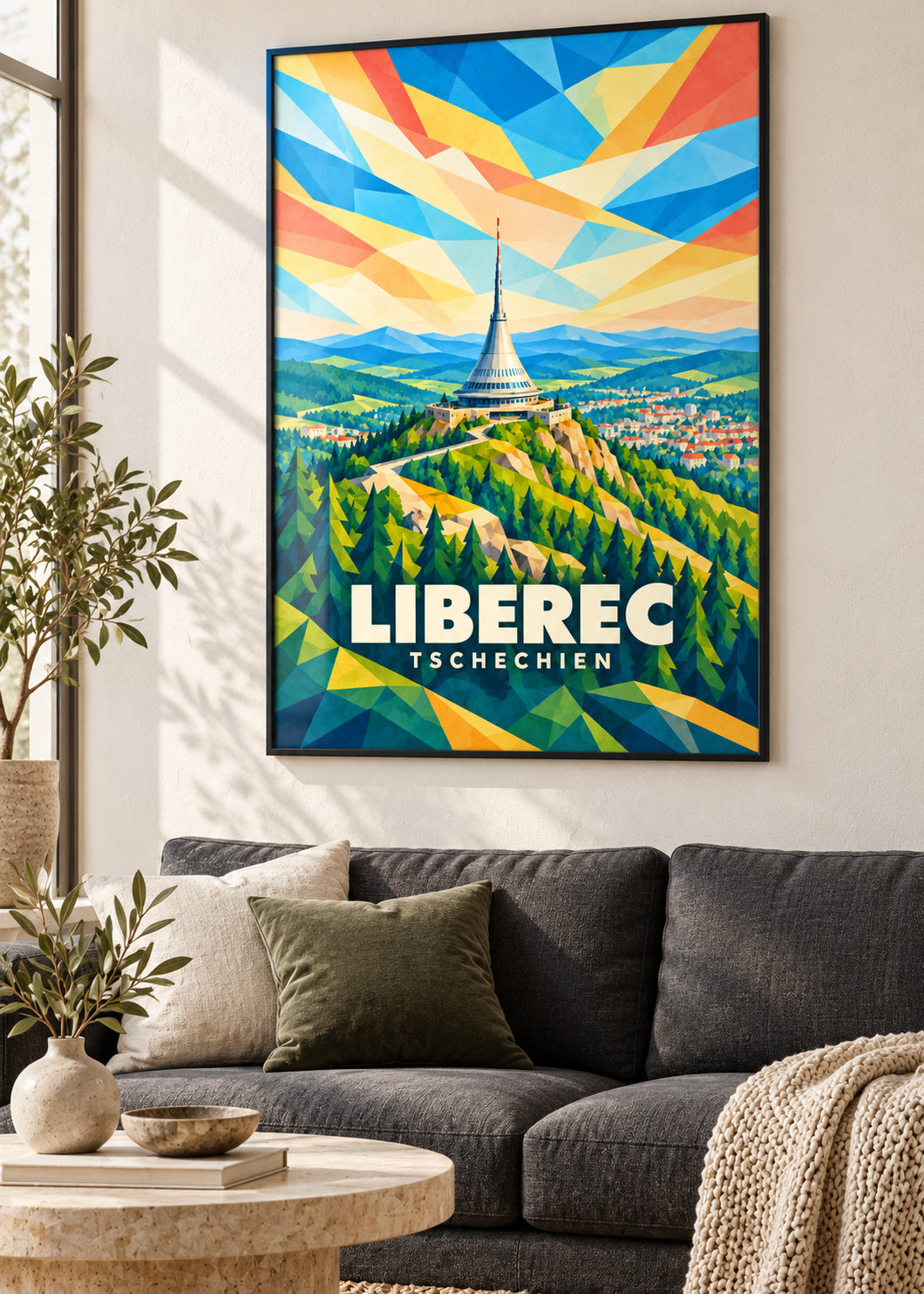 Liberec im schwarzen Rahmen