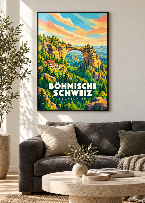 Böhmische Schweiz im schwarzen Rahmen