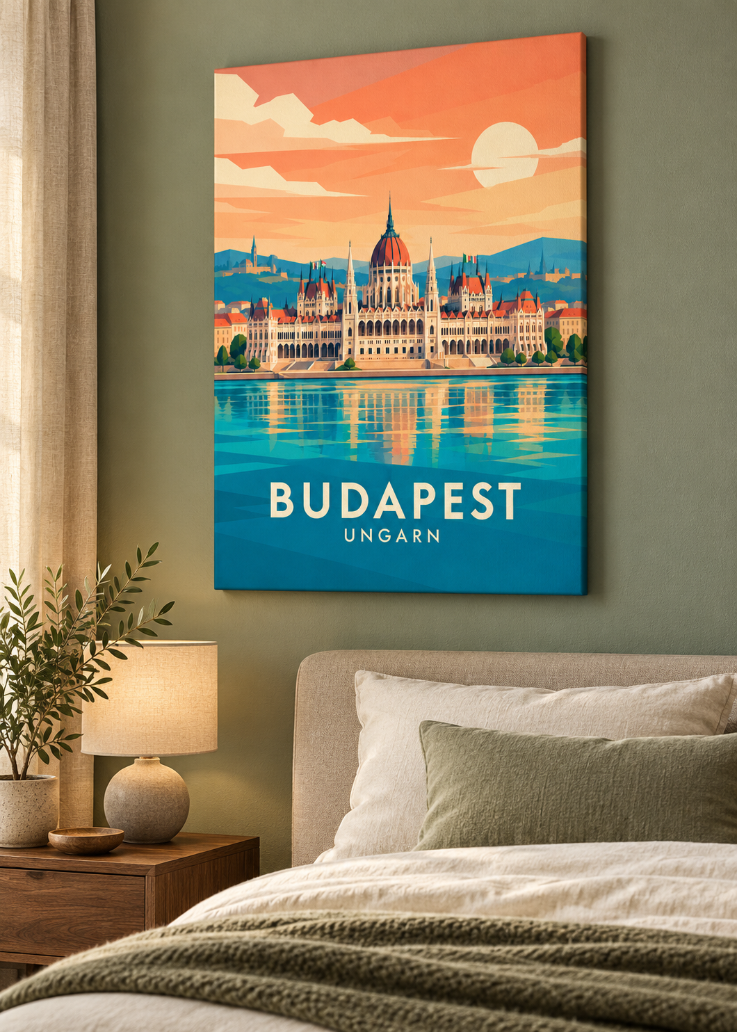 Budapest als rahmenlose Slim-Leinwand