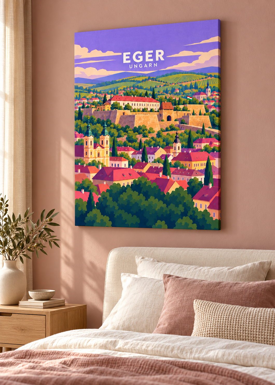 Eger als rahmenlose Slim-Leinwand