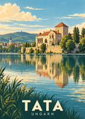 Tata Poster mit Burg am Alten See