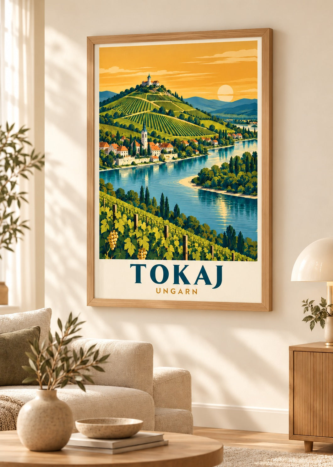 Tokaj Poster im Naturholzrahmen