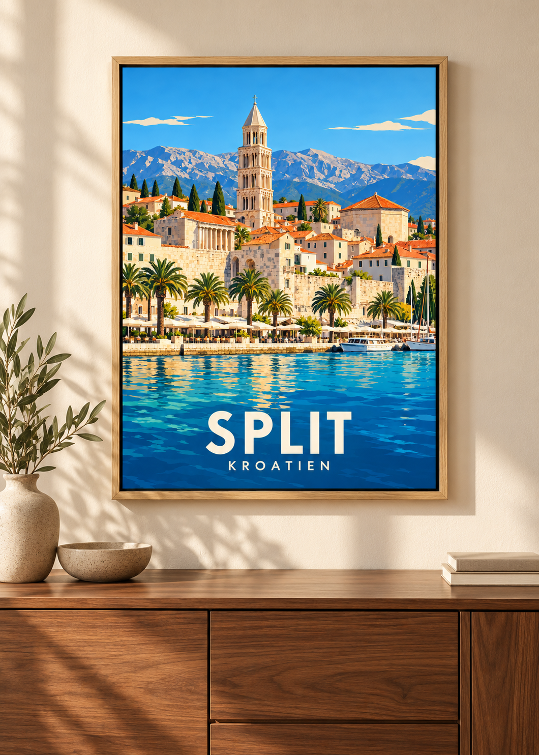 Split Leinwand im Naturholzrahmen
