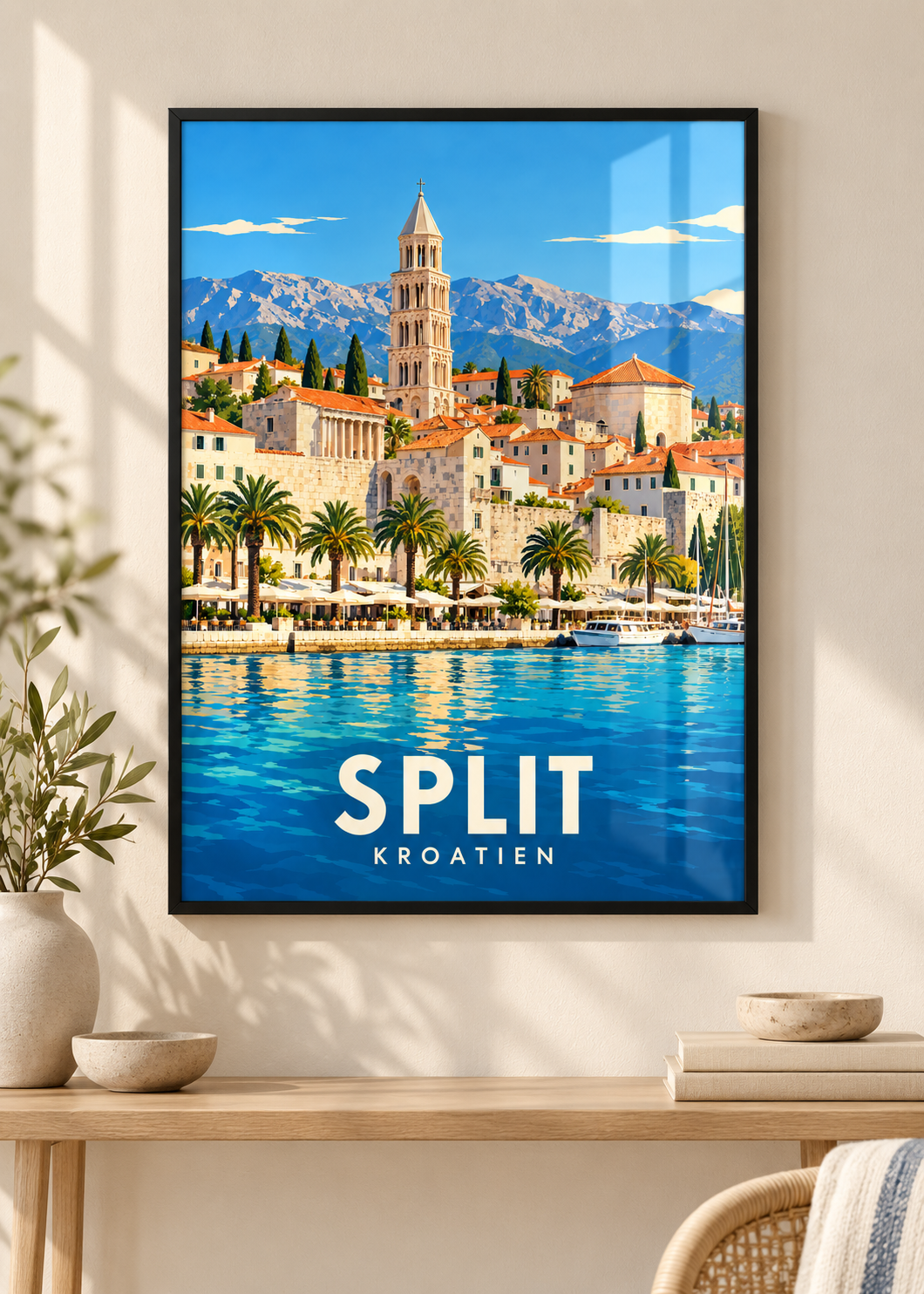 Split Poster im mattschwarzen Rahmen