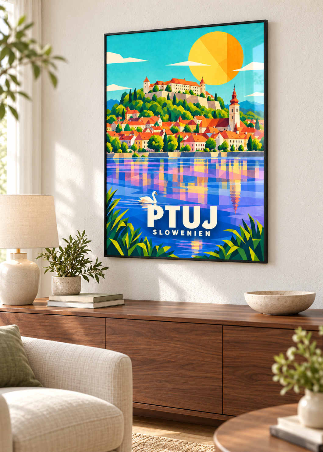 Ptuj – schwarzer Rahmen im Wohnraum