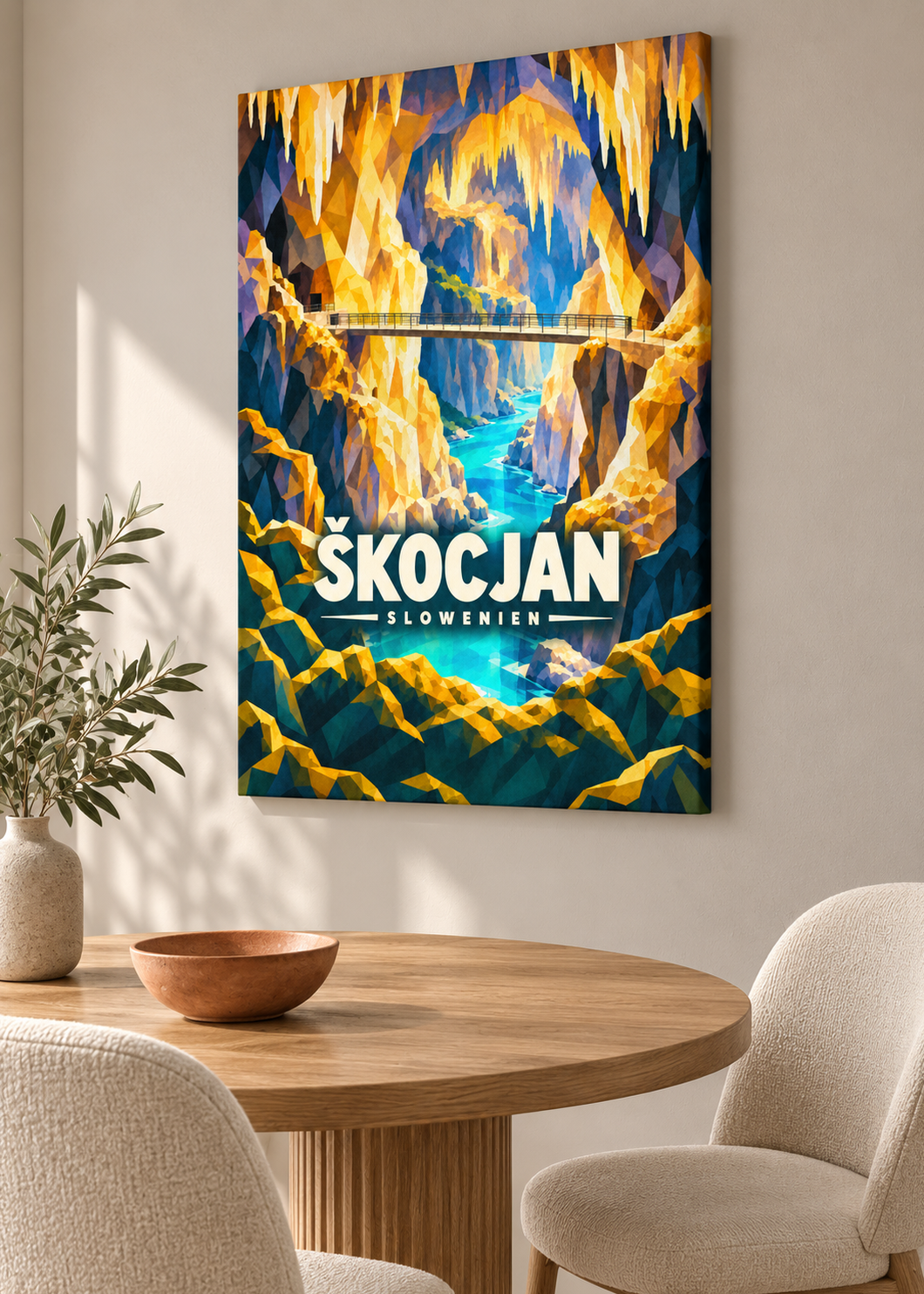 Škocjan – rahmenlose Slim-Leinwand