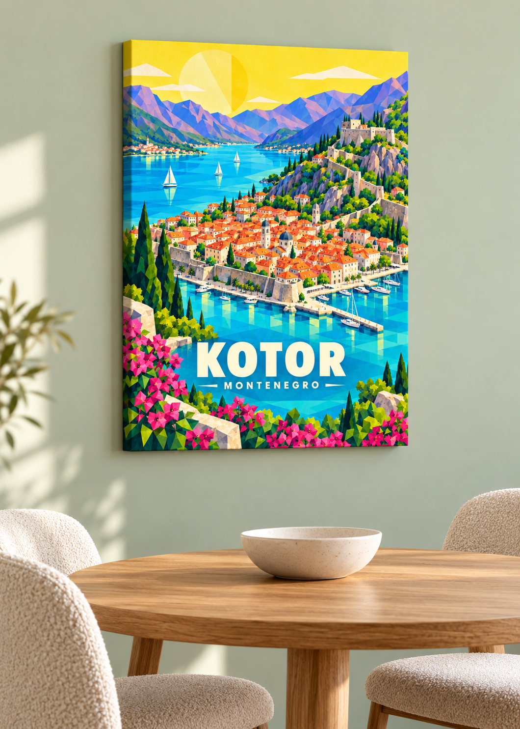 Kotor – rahmenlose Slim-Leinwand