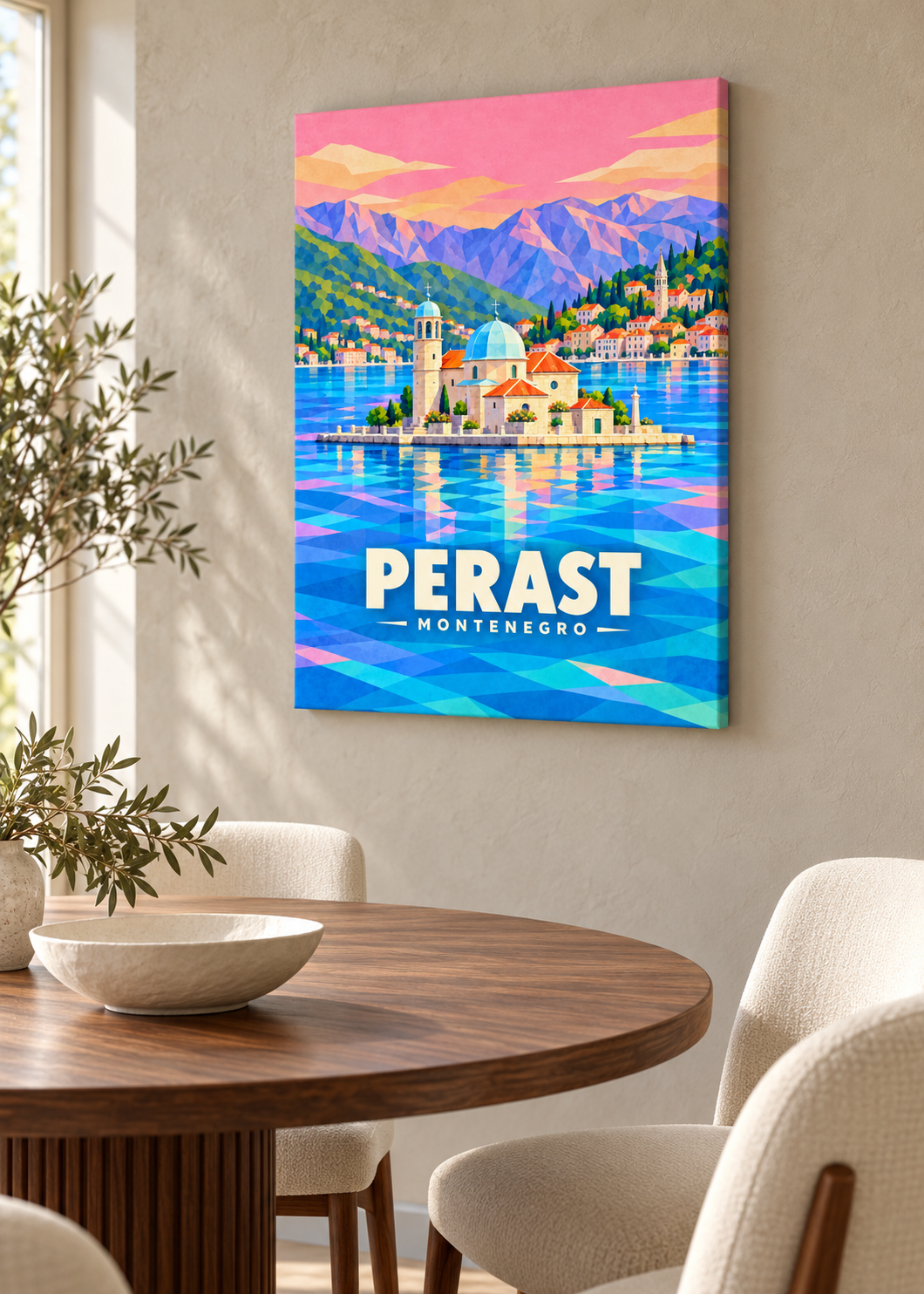 Perast – rahmenlose Slim-Leinwand