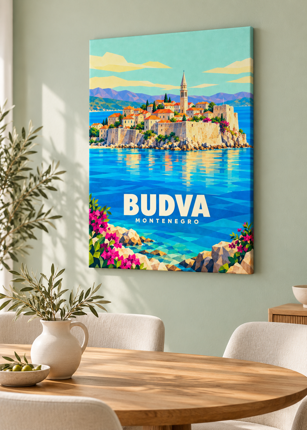 Budva – rahmenlose Slim-Leinwand