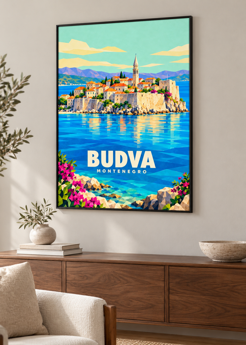 Budva – schwarzer Rahmen im Wohnraum