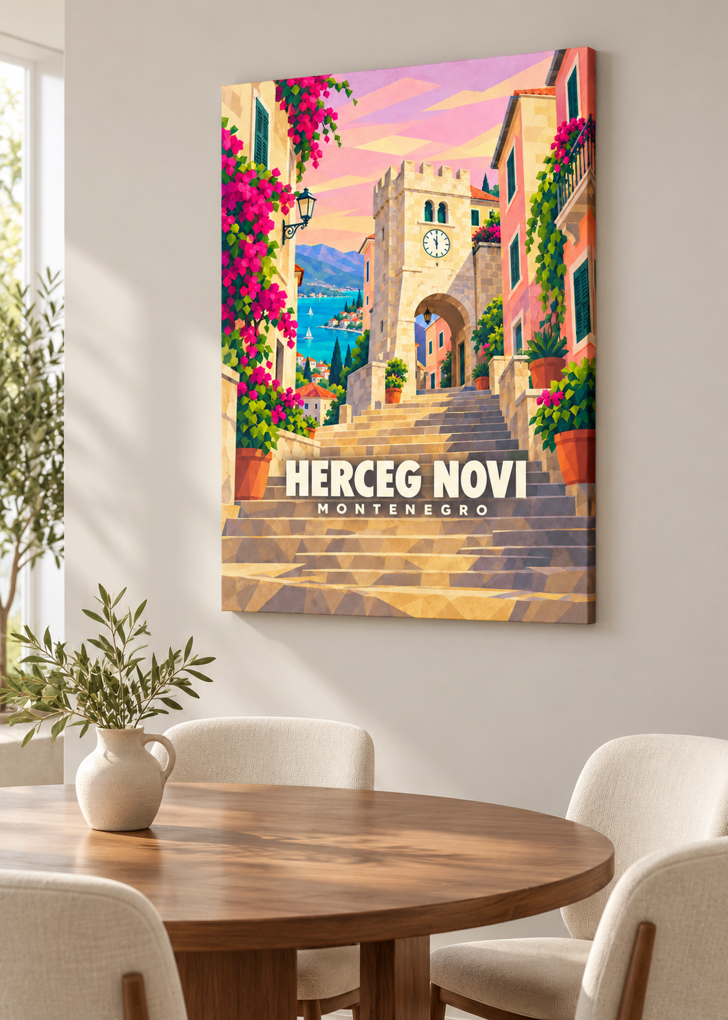 Herceg Novi – rahmenlose Slim-Leinwand