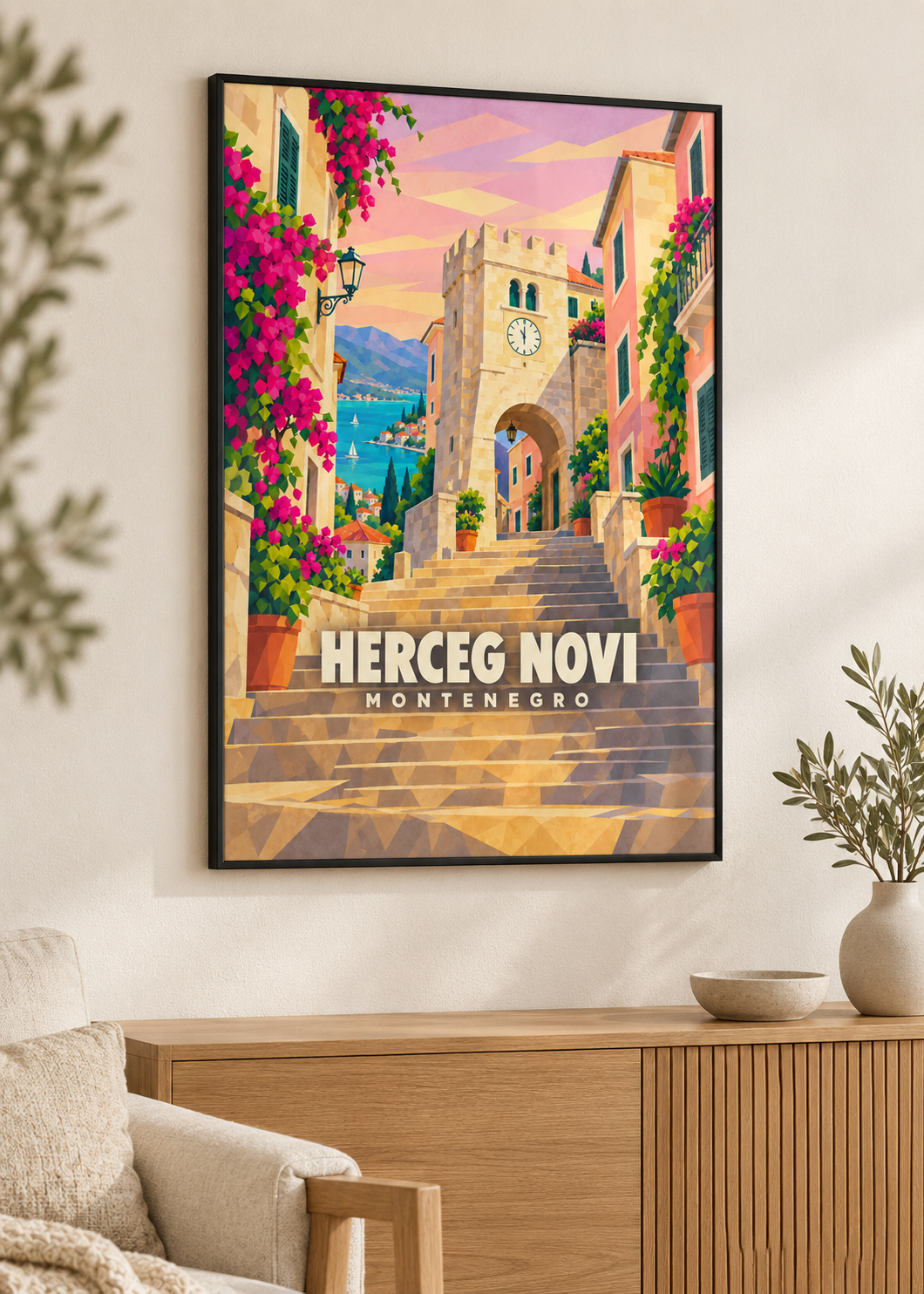 Herceg Novi – schwarzer Rahmen im Wohnraum