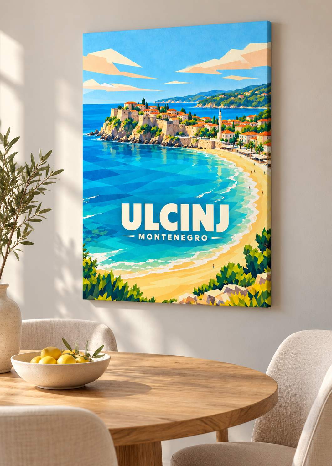 Ulcinj – rahmenlose Slim-Leinwand