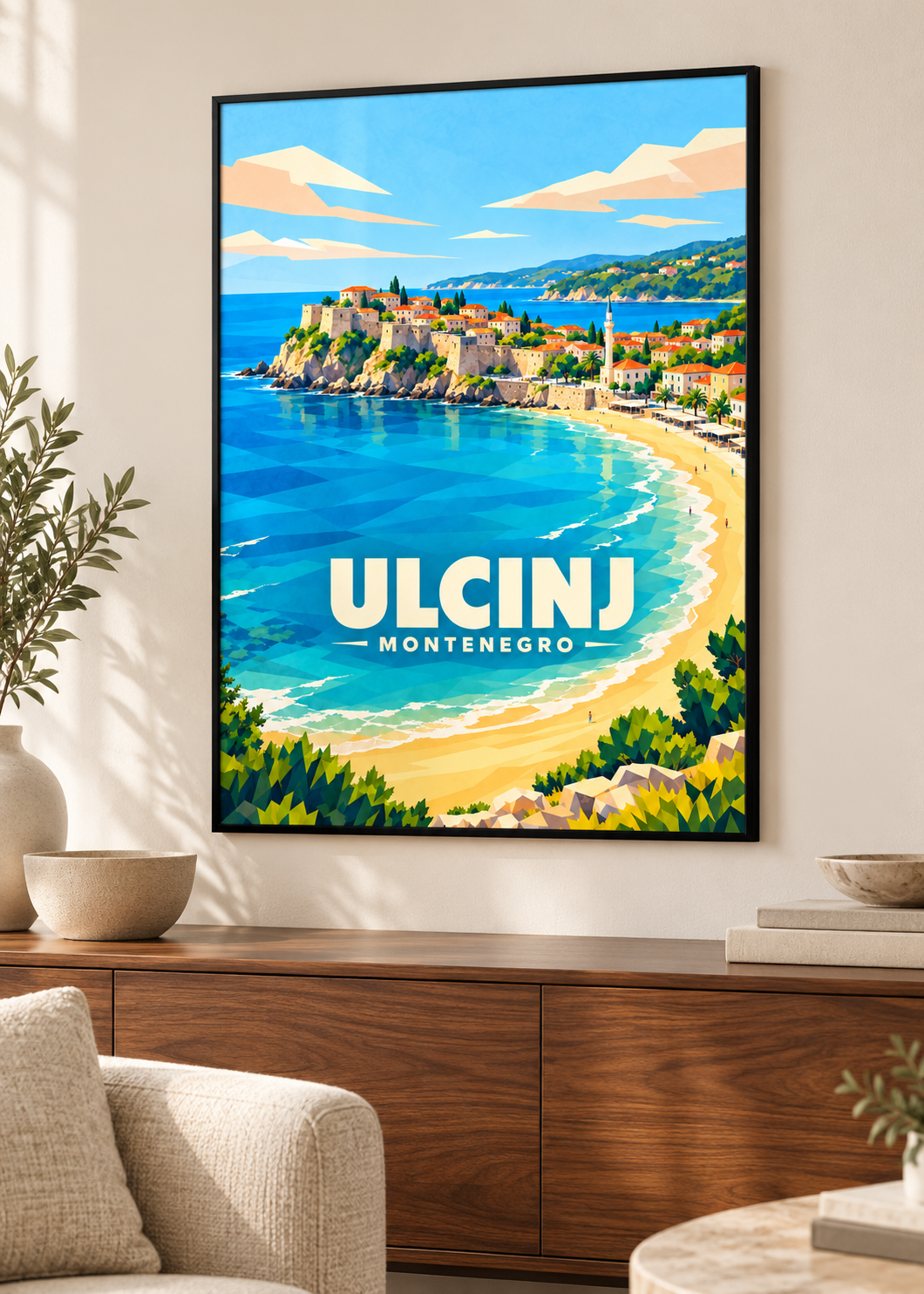 Ulcinj – schwarzer Rahmen im Wohnraum