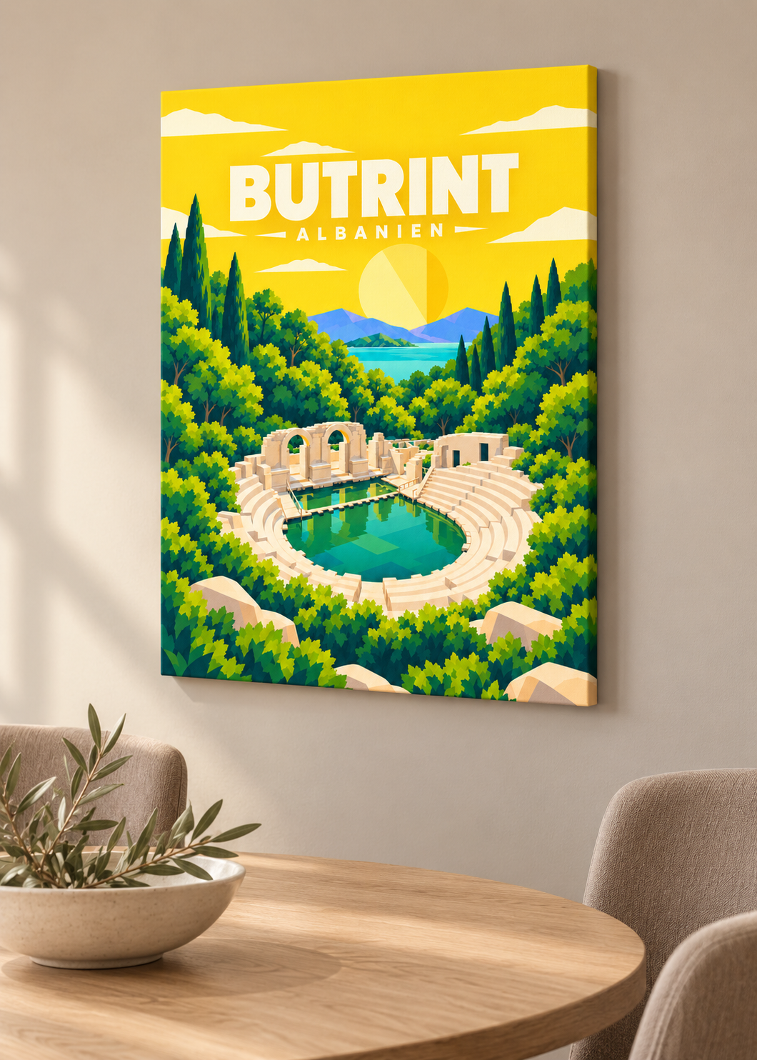 Butrint – rahmenlose Slim-Leinwand