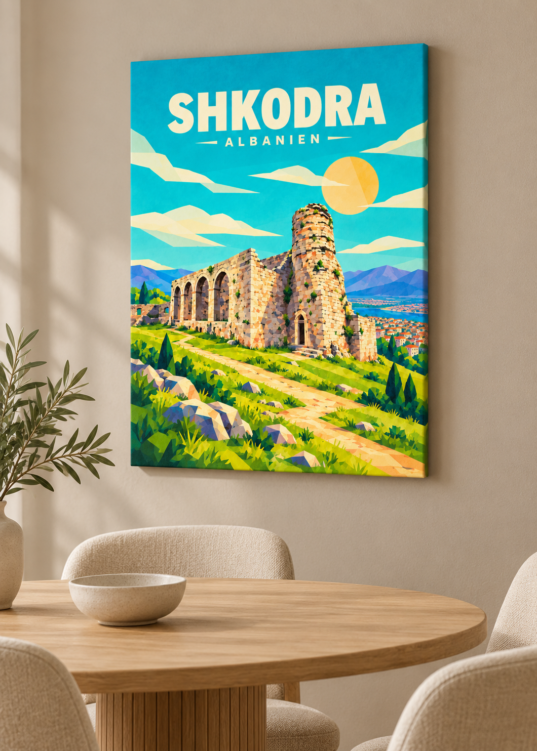 Shkodra – rahmenlose Slim-Leinwand