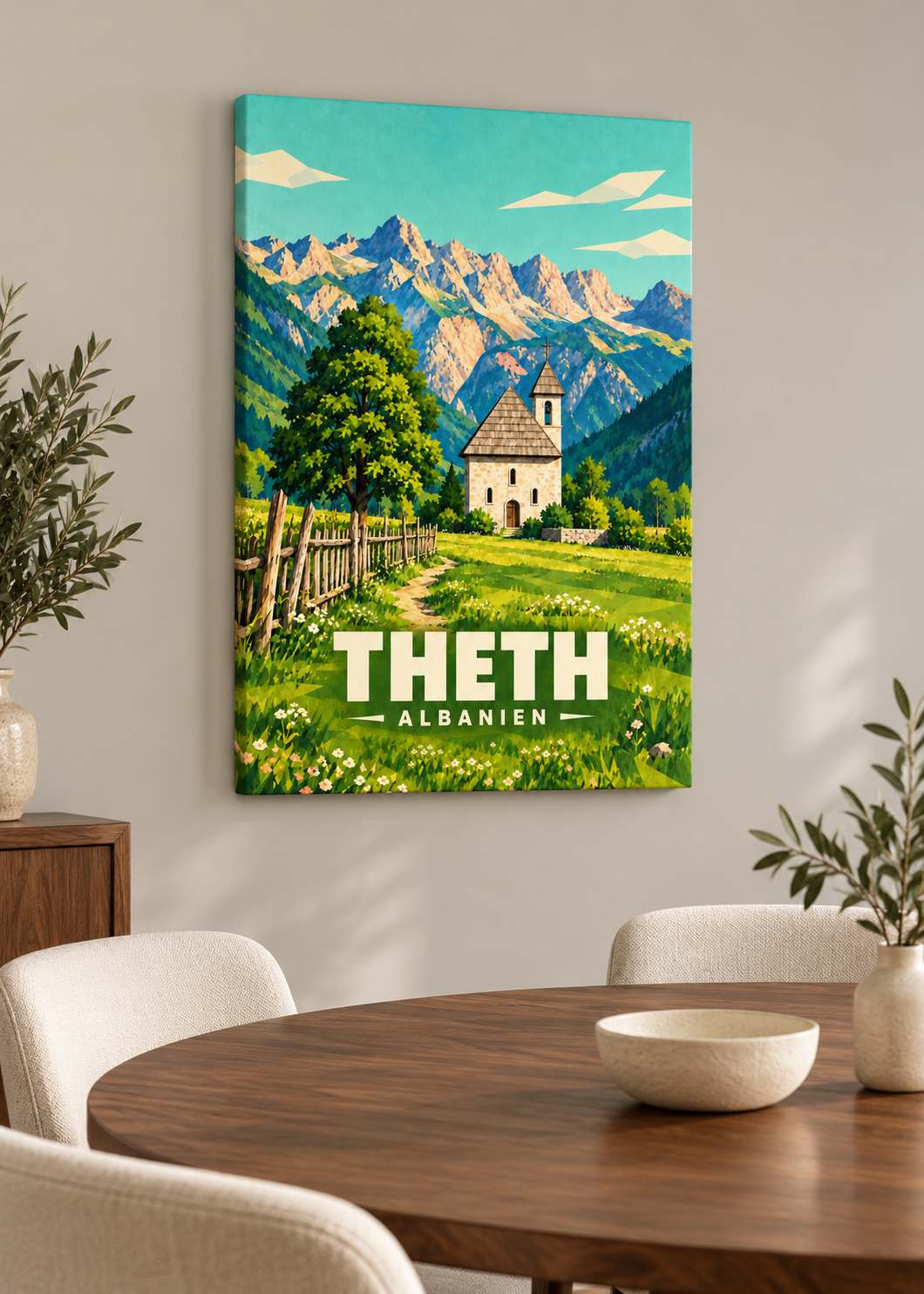 Theth – rahmenlose Slim-Leinwand