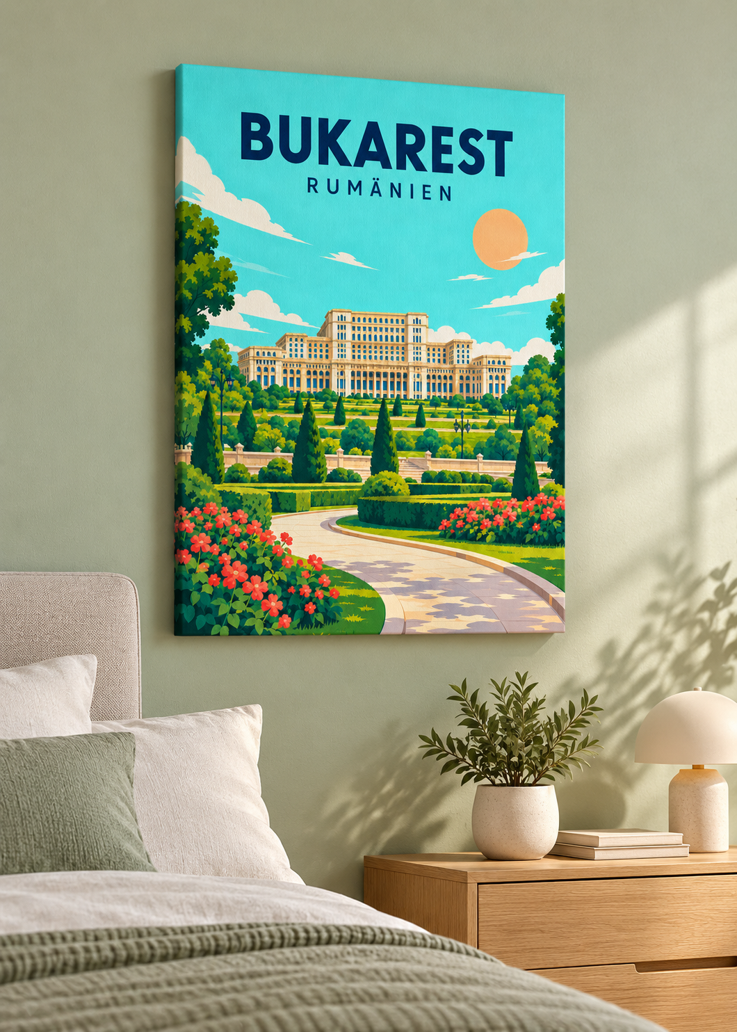 Bukarest – rahmenlose matte Slim-Leinwand