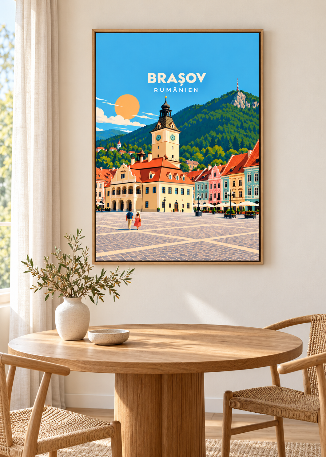 Brașov – Eichen-Schattenfugenrahmen