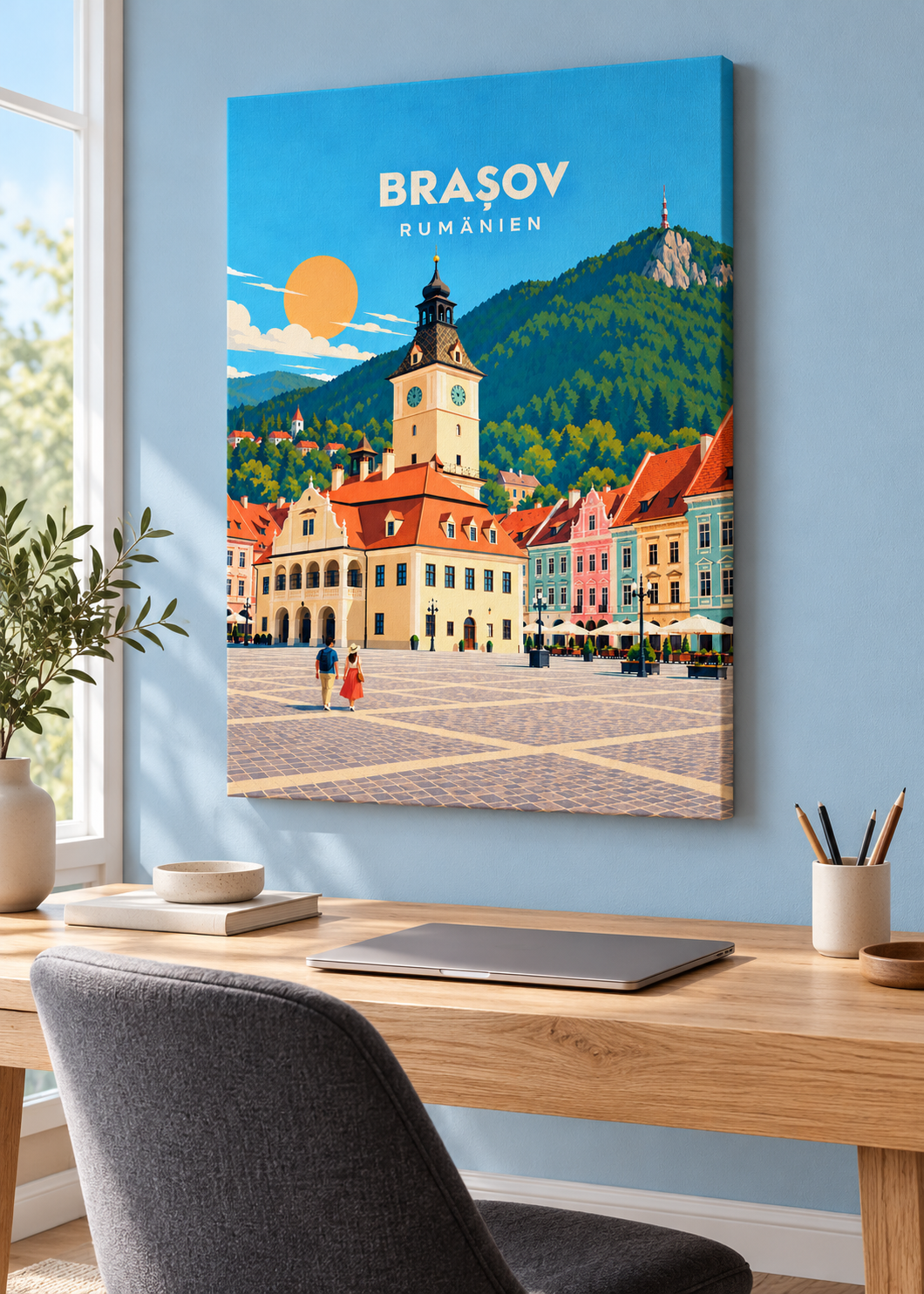 Brașov – rahmenlose Slim-Leinwand