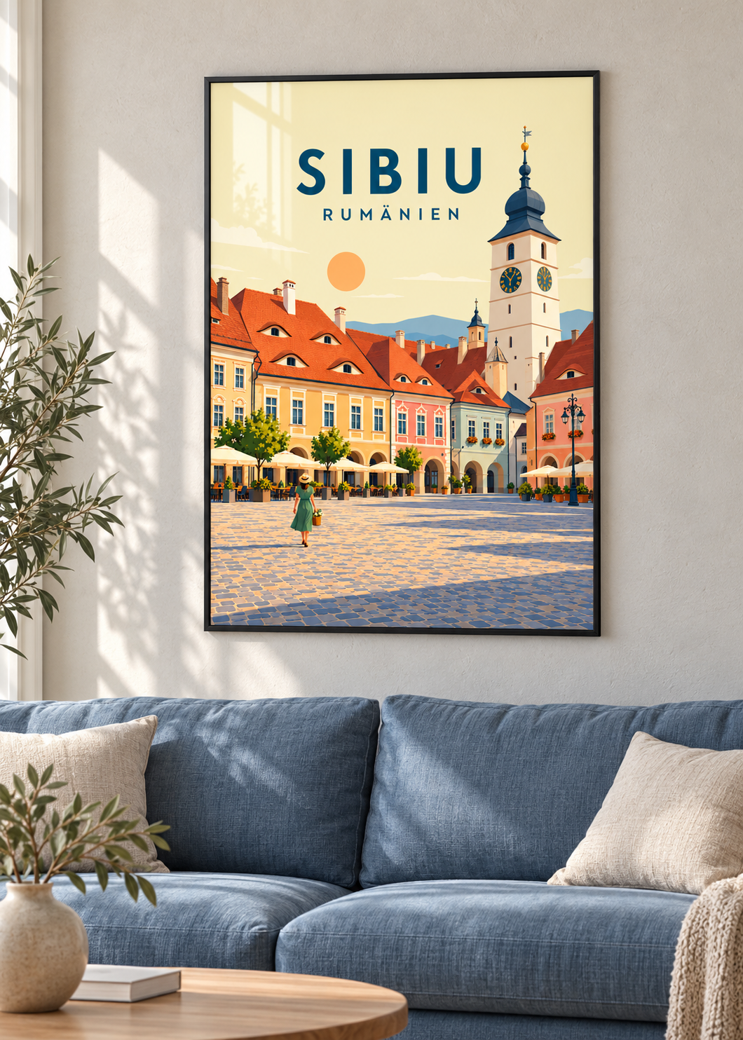 Sibiu – schwarzer Rahmen mit Acrylglas