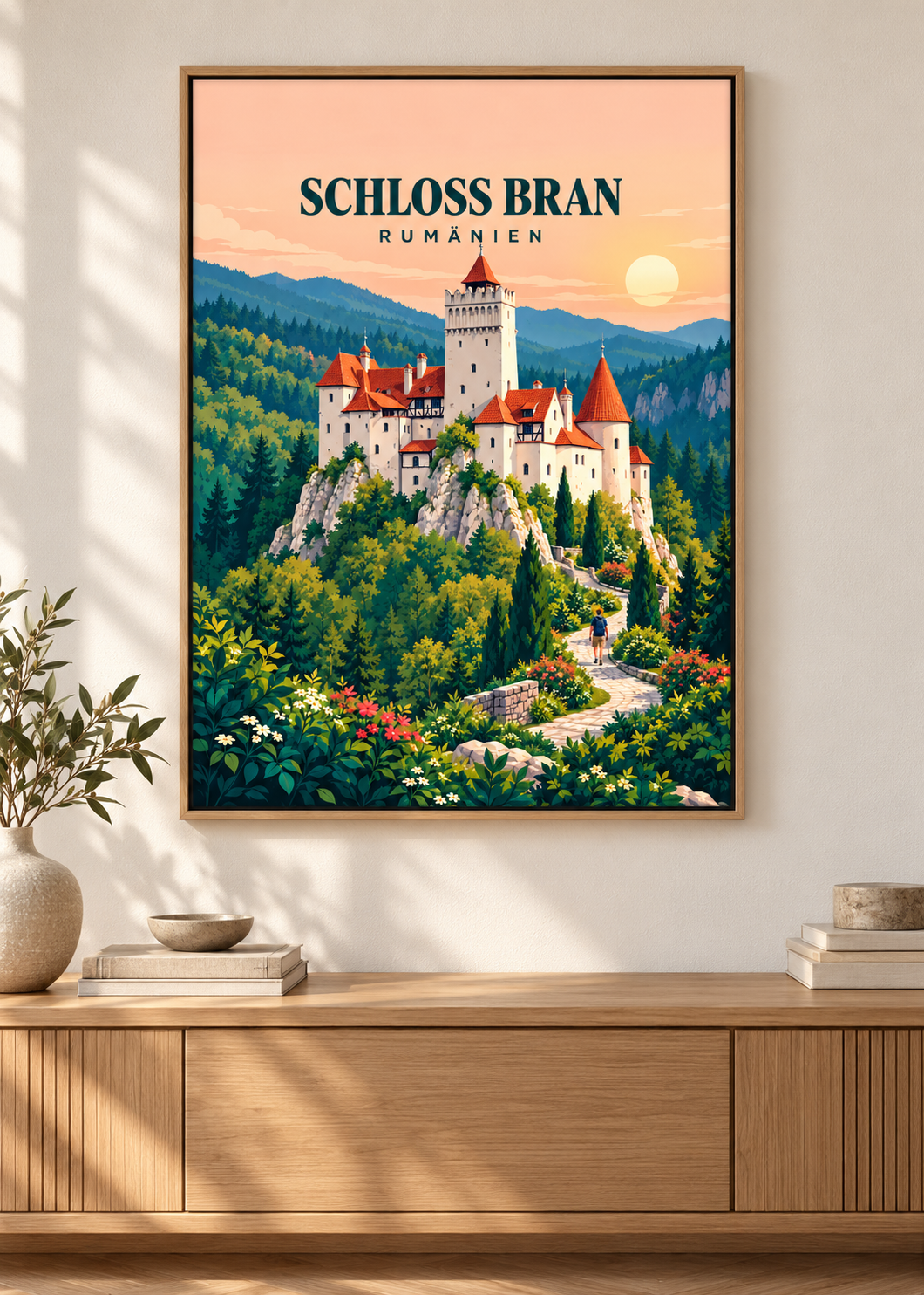 Schloss Bran – Eichen-Schattenfugenrahmen