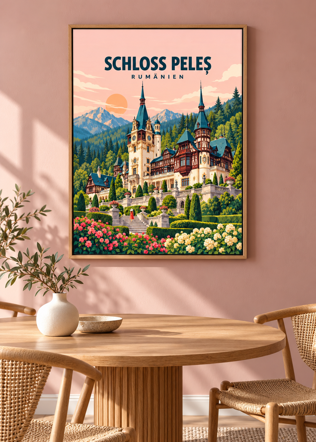 Schloss Peleș – Eichen-Schattenfugenrahmen