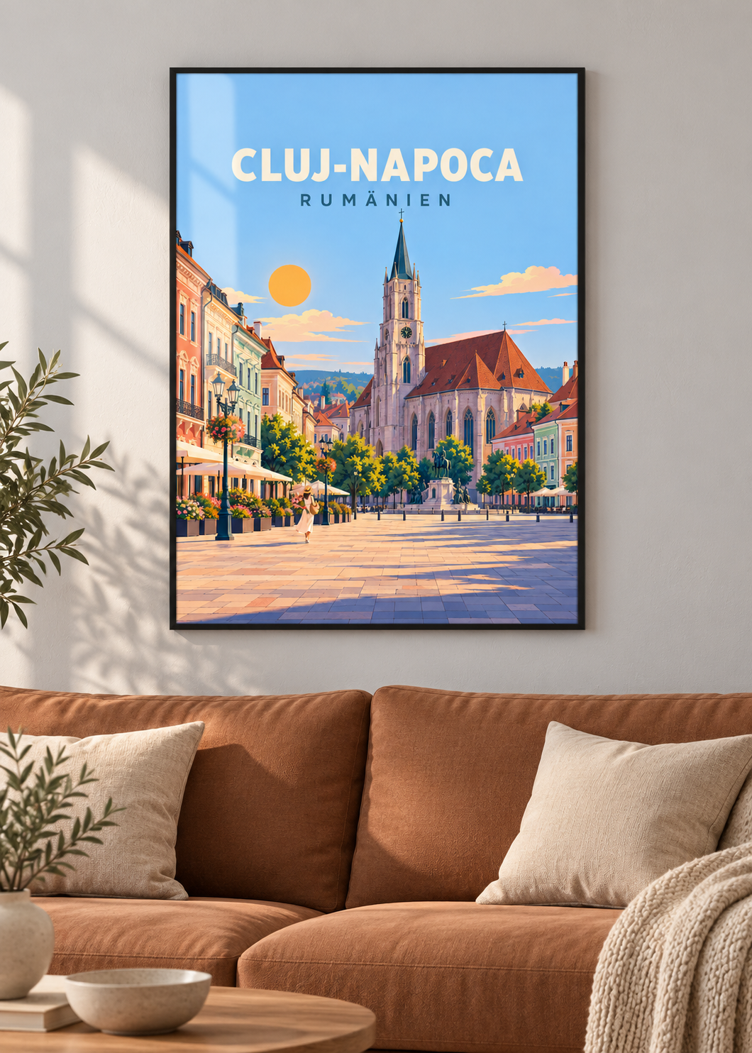 Cluj-Napoca – schwarzer Rahmen mit Acrylglas