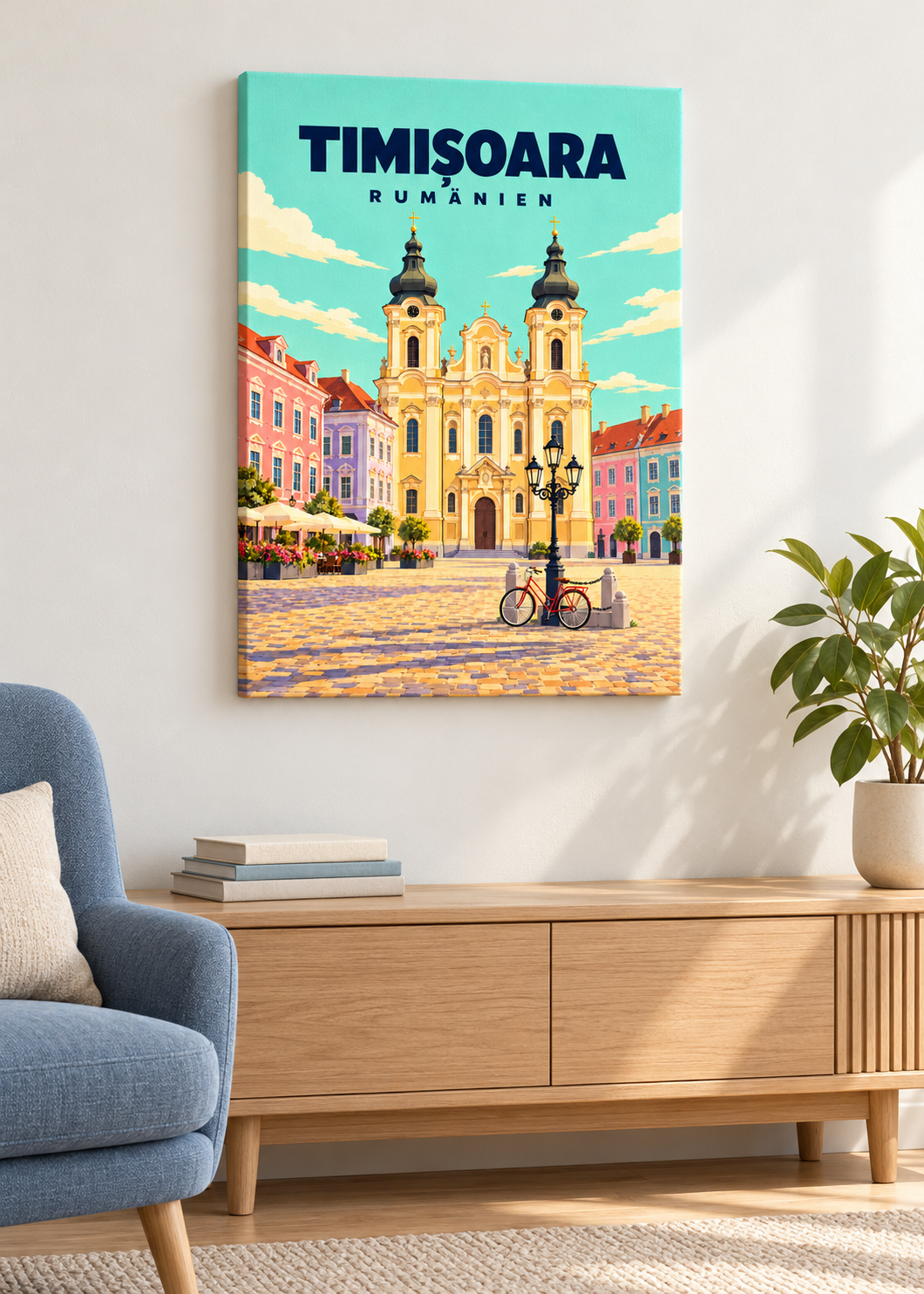 Timișoara – rahmenlose Slim-Leinwand