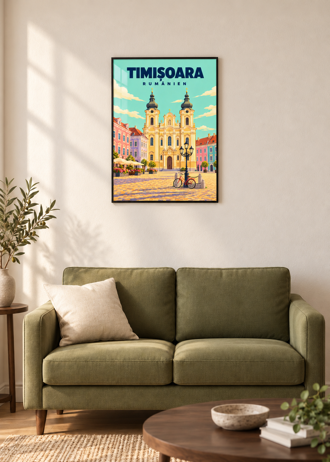 Timișoara – dünner schwarzer Rahmen mit Acrylglas