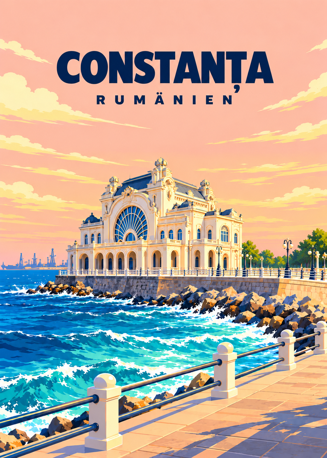 Constanța – geometrische Illustration, Rumänien