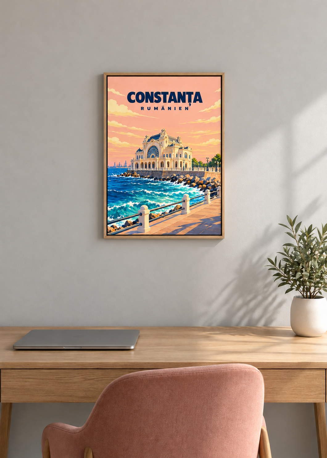 Constanța – Eichen-Schattenfugenrahmen ohne Glas