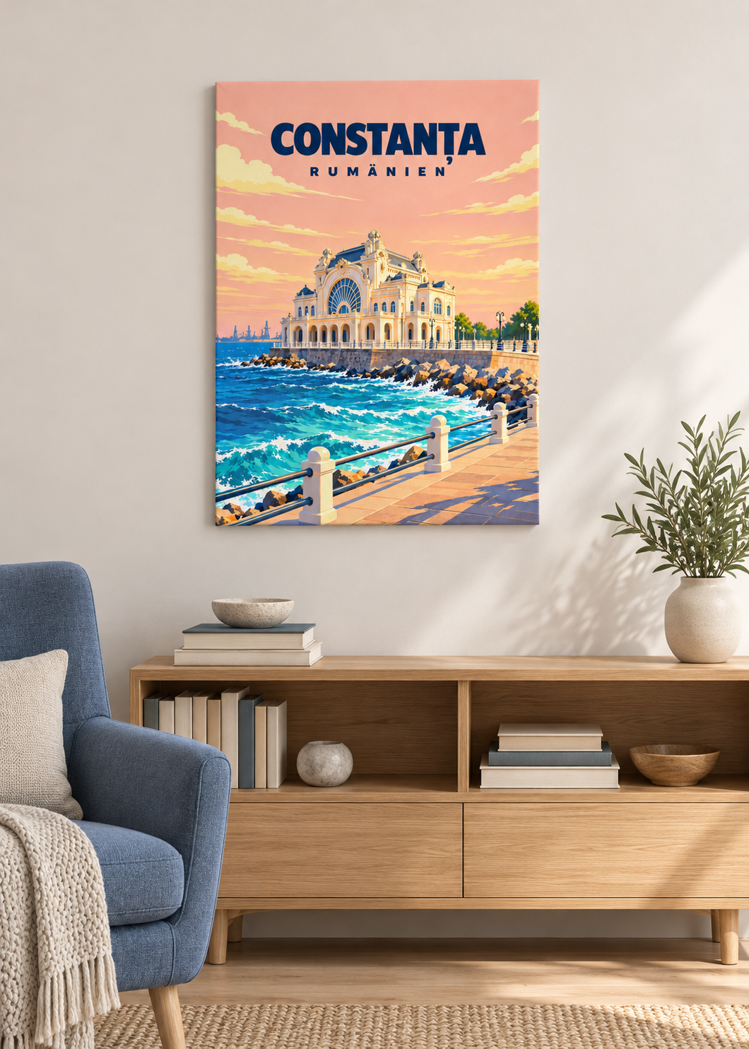 Constanța – rahmenlose matte Slim-Leinwand