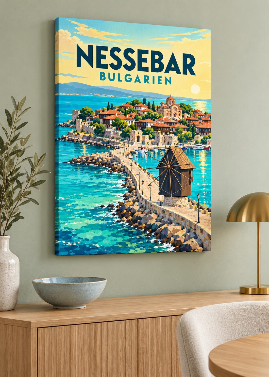 Nessebar – Mockup als rahmenlose Slim-Leinwand
