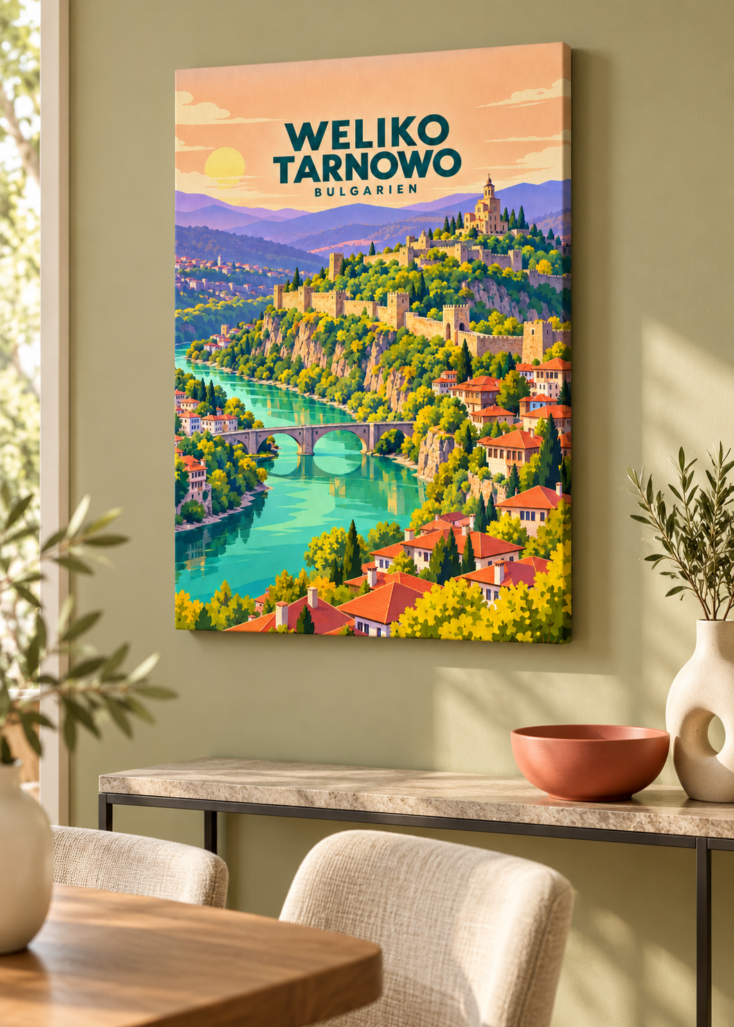 Weliko Tarnowo – Mockup als rahmenlose Slim-Leinwand