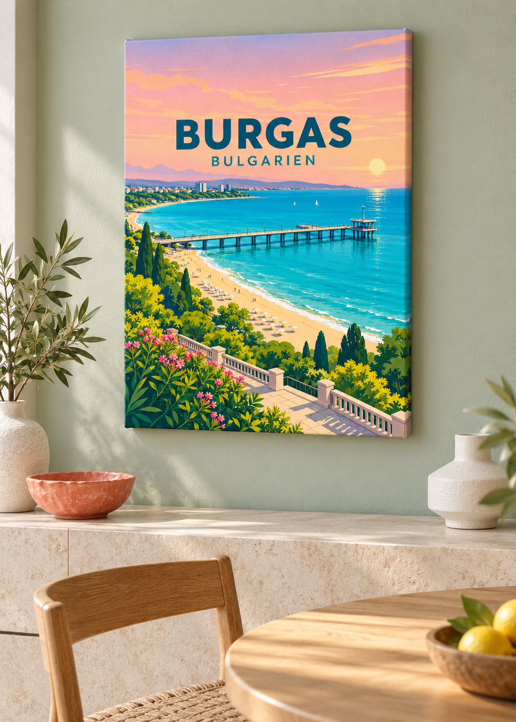 Burgas – Mockup als rahmenlose Slim-Leinwand