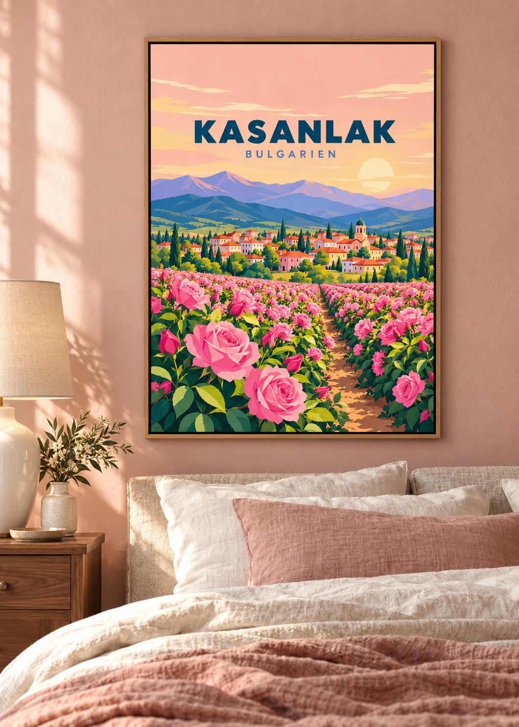 Kasanlak, Bulgarien – Mockup als Leinwand im Eichenrahmen