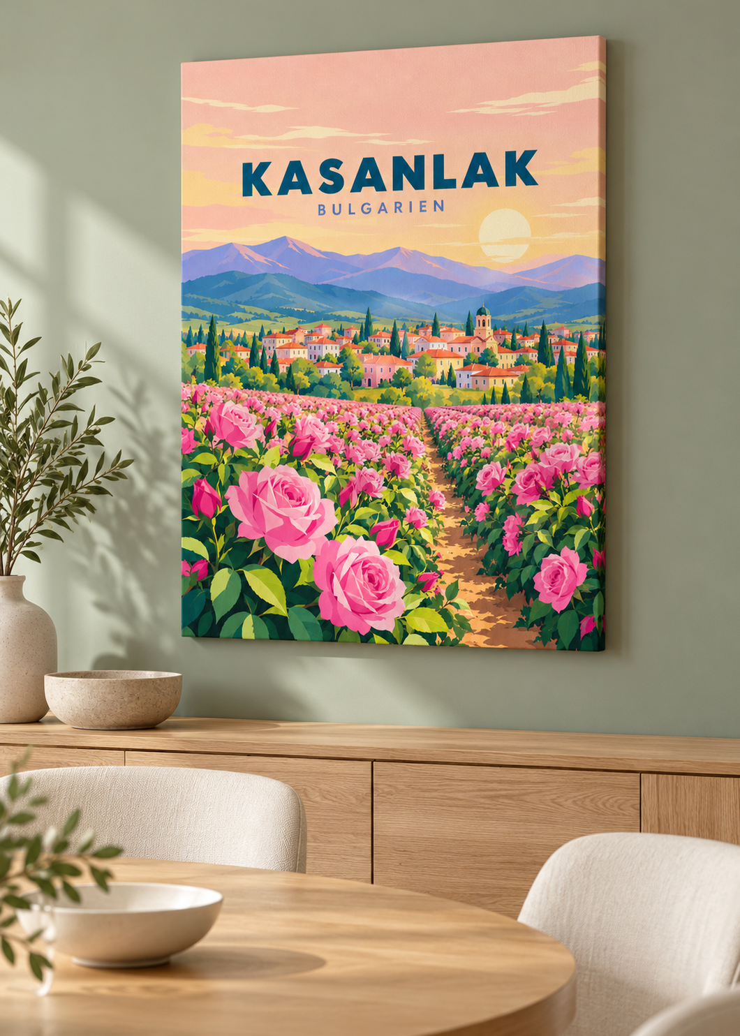 Kasanlak, Bulgarien – Mockup als rahmenlose Leinwand