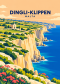 Dingli-Klippen – geometrische Illustration, Malta