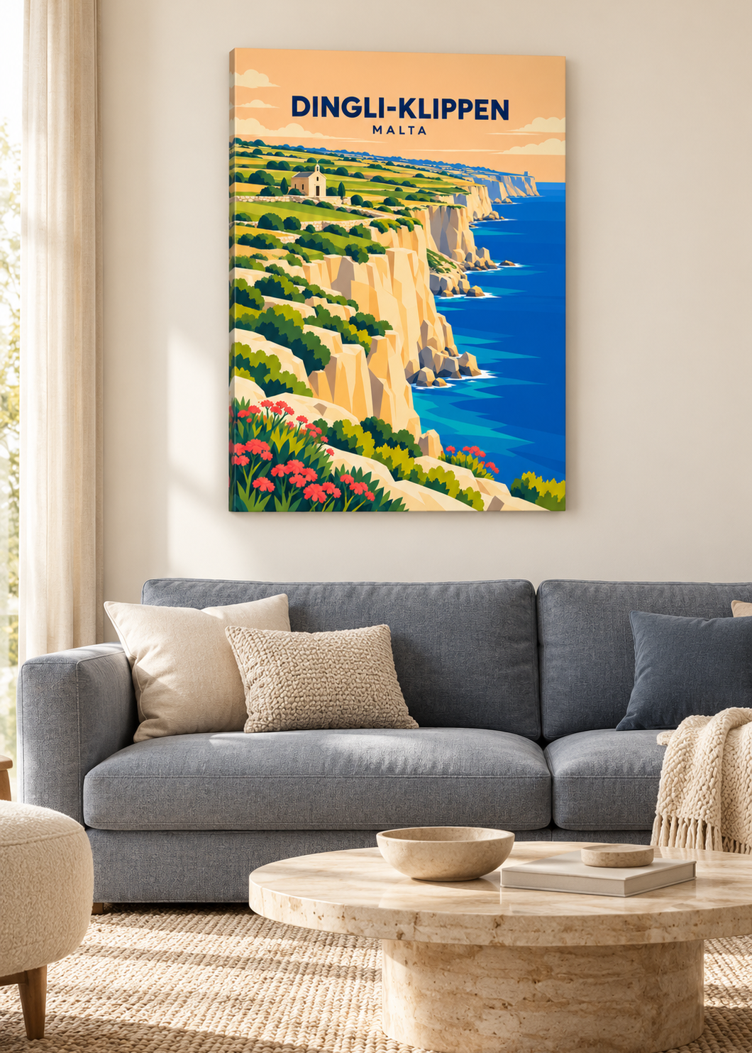 Dingli-Klippen – rahmenlose Slim-Leinwand