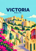 Victoria – geometrische Illustration, Malta