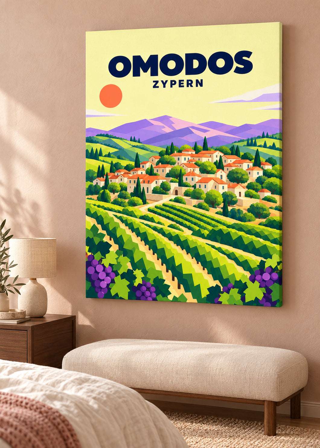 Omodos – rahmenlose Slim-Leinwand mit matter Gewebestruktur