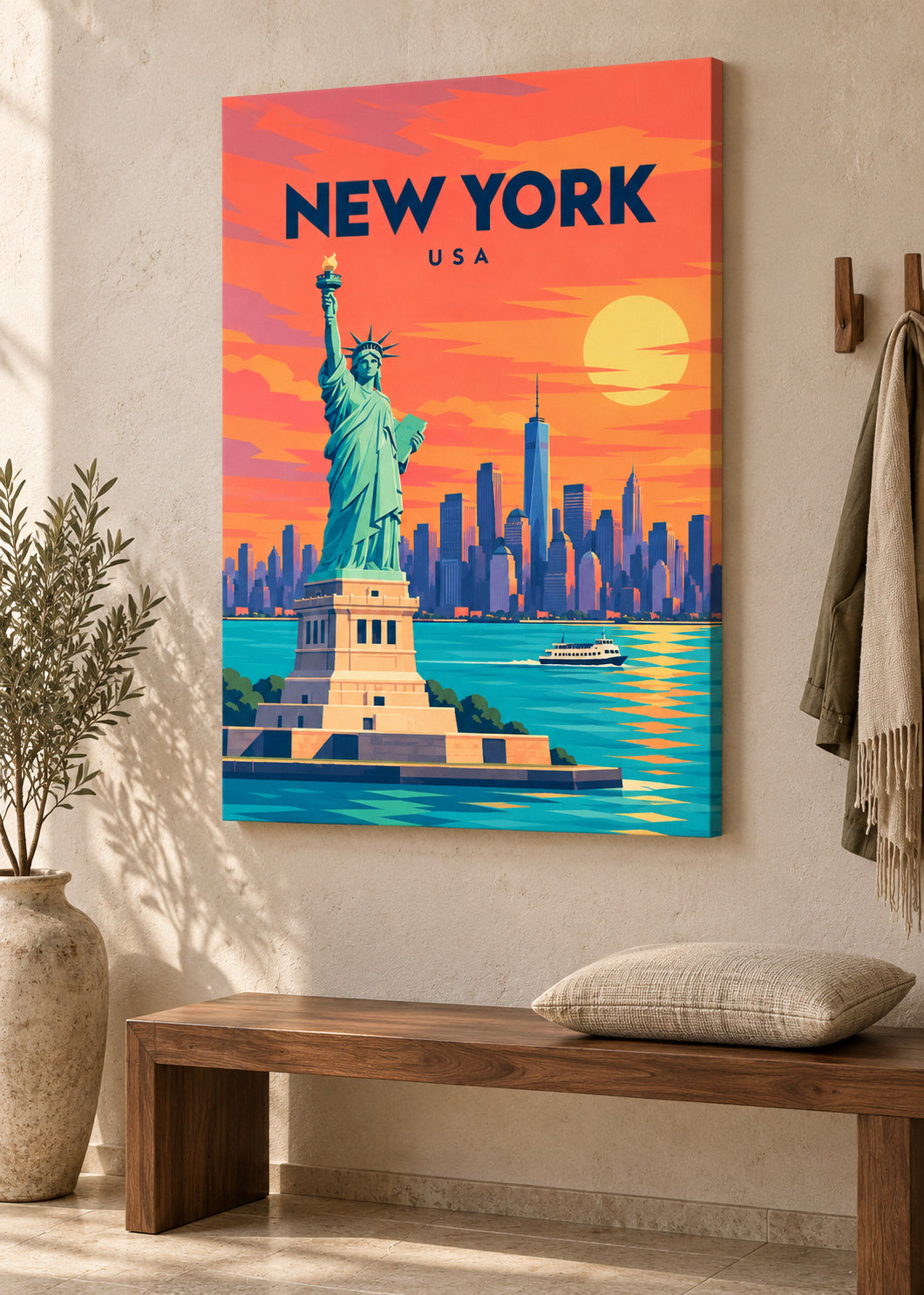 New York – rahmenlose matte Slim-Leinwand