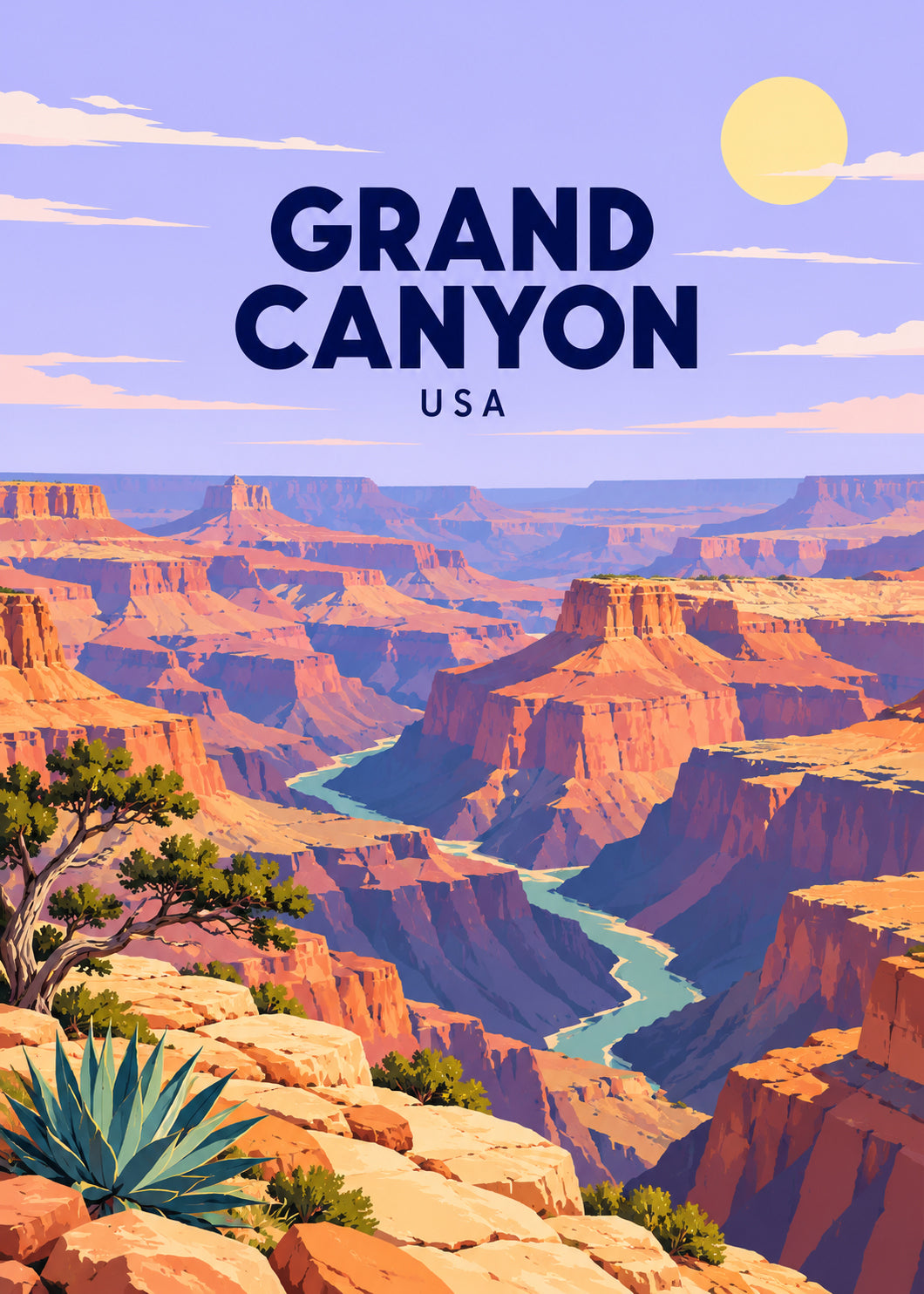 Grand Canyon – geometrische Illustration, USA
