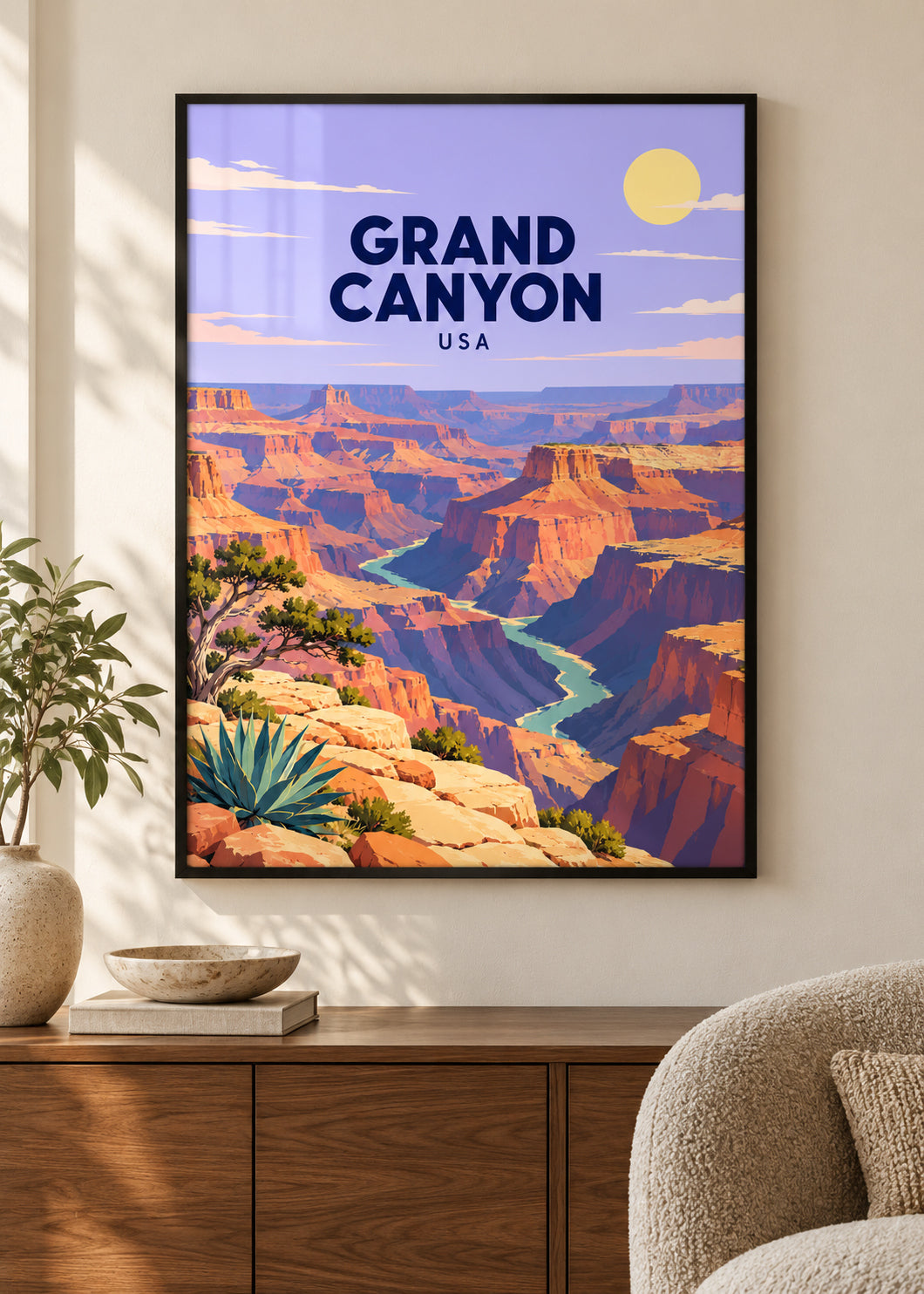 Grand Canyon – schwarzer Rahmen mit Acryl