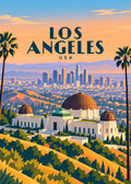 Los Angeles – geometrische Illustration, USA