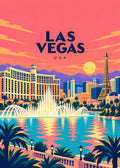 Las Vegas – geometrische Illustration, USA