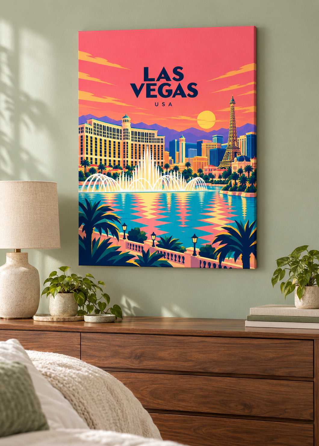 Las Vegas – rahmenlose Slim-Leinwand