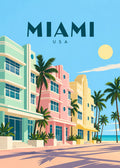 Miami – geometrische Illustration, USA